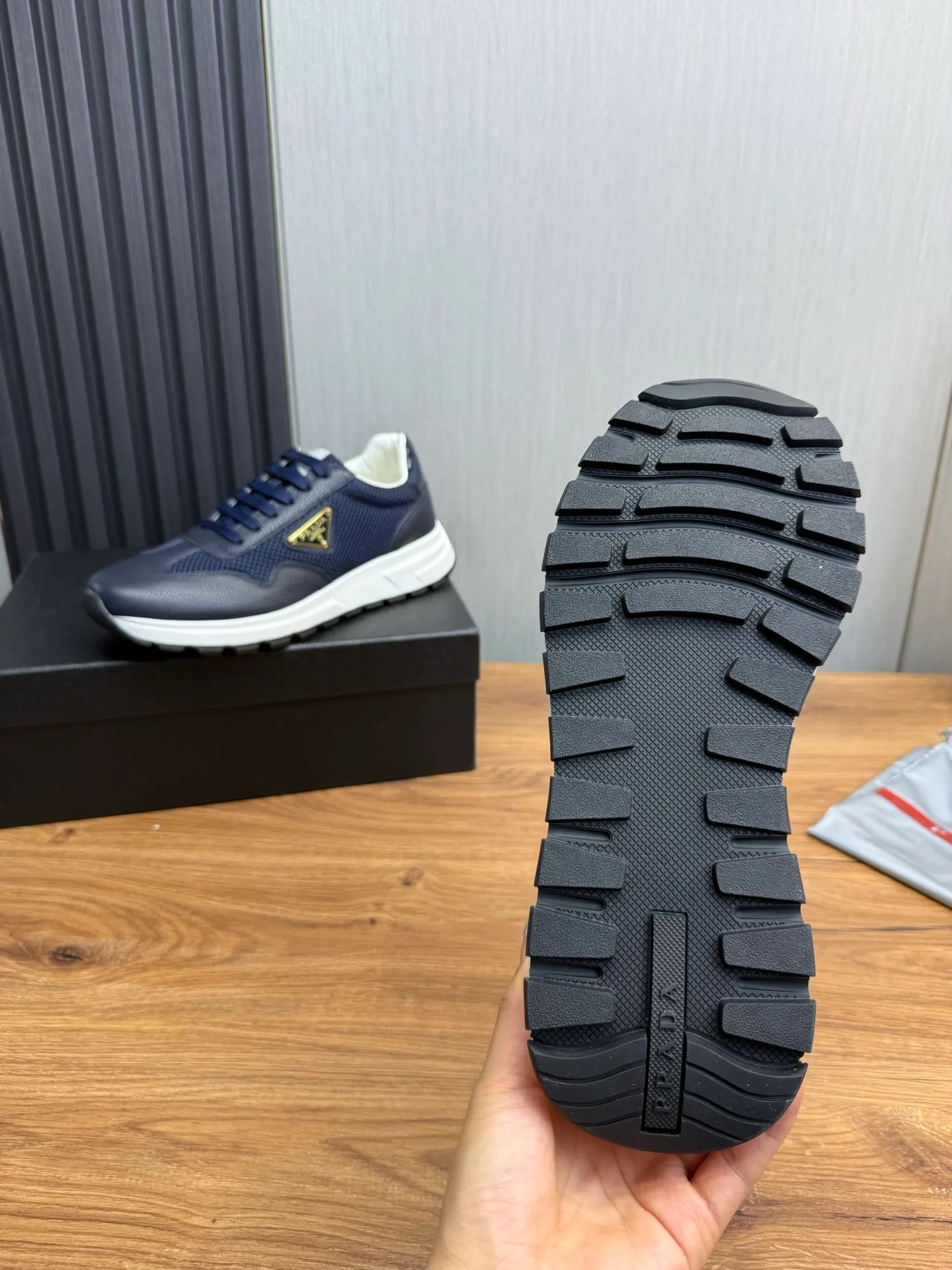 Men's shoes 💰780💰 [PRADA] Men's shoes are popular in the counter, official website synchronization, 1 high-quality shipment ✔️Original cowhide stitching breathable mesh + cowhide lining, 1🆚1 replica, original original bottom, 38-45 (38.45 custom-made, non-refundable)
